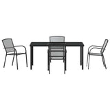 Garden Dining Set 5 pcs Anthracite Powder-Coated Steel 3379285