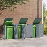 Wheelie Bin Storage for 5 Bins Grey 345x79x117 cm Steel 3279990