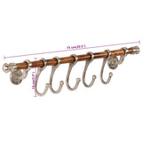 Coat Rack Wall Mounted 75x15 cm Aluminium 357836