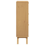 Shoe Cabinet OLDEN Grey and Brown 55x35x120cm Solid Wood Pine 358619