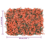 Artificial Maple Leaf Fence 24 pcs Light Red 40x60 cm 366641