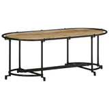 ZNTS Coffee Table 110x55x40 cm Solid Wood Rough Mango 4013497