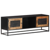 323148 TV Cabinet 120x30x40 cm Rough Mango Wood