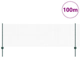 Welded Wire Fence with Posts 100 x 0.8 m PVC-Coated Steel Green 3336543