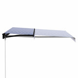 Manual Retractable Awning 350x250 cm Blue and White 3055188