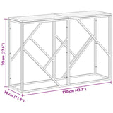 Console Table Silver Stainless Steel and Solid Wood Sleeper 349997