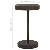 Garden Table Brown 60.5x106 cm Poly Rattan 45855
