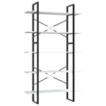 5-Tier Book Cabinet White 100x30x175 cm Engineered Wood 3081998