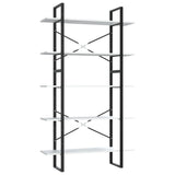 5-Tier Book Cabinet White 100x30x175 cm Engineered Wood 3081998