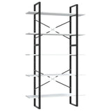 5-Tier Book Cabinet White 100x30x175 cm Engineered Wood 3081998