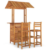Garden Bar Set Natural wood Solid acacia wood Medium Footrest 3116004