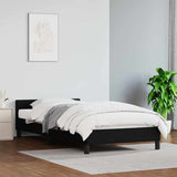 Bed Frame without Mattress Black 90x190cm Single Faux Leather 349896