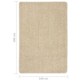 Shaggy Rug Cream 140x200 cm Anti Slip 340389