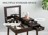 Dressing Table with Flip-up Mirror, Makeup Desk with 2 Drawers, Vanity Table Writing Desk for T3398P344248