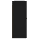 Wall Mounted Cabinets 2 pcs Black Engineered Wood 3197914