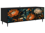 TV Cabinet LOCHEM 102 x 33 x 51 cm Black Oak Engineered Wood 8007090
