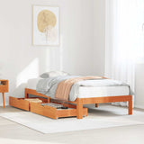 Bed Frame with Drawers without Mattress Wax Brown 75x190 cm Small Single 3301958