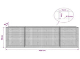 Gabion with 5 mm Wire and 5x5 cm Mesh 400x30x150 cm 3464186