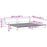 Bed Frame without Mattress 200x200 cm Solid Wood Pine 3302267
