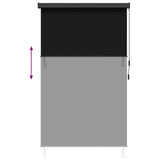 Roller Blind Black 100 x 250 cm Fabric and Aluminum 42037177