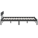 Bed Frame without Mattress Grey Solid Wood 200x200 cm 810169