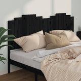 Bed Headboard Black 206x4x110 cm Solid Wood Pine 818494