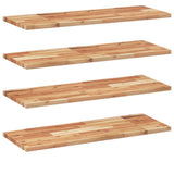 Floating Shelves 4 pcs 100x30x2 cm Oil Finished Solid Wood Acacia 3279538