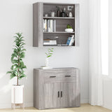 Wall Cabinet Grey Sonoma 80x33x80 cm Engineered Wood 816598