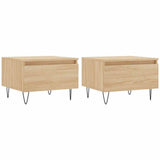 Coffee Tables 2 pcs Sonoma Oak 50x46x35 cm Engineered Wood 830867