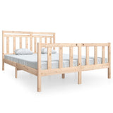 Bed Frame without Mattress King Size Solid Wood 3100963