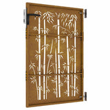 Garden Gate 85x125 cm Corten Steel Bamboo Design 153234