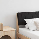 Upholstered Headboard Black 180 cm Solid Pine Wood 879216