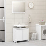 ZNTS 3 Piece Bathroom Furniture Set White Engineered Wood 3056934