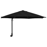 Garden Parasol Black 248 x 248 x 148 cm Polyester and Steel 42003233