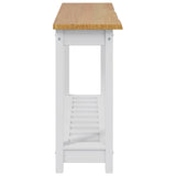 Console Table EKAI White 112 x 35 x 76 cm Solid Pine Wood 42037018