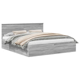 Bed Frame Grey Sonoma 180 x 200 cm Engineered Wood 3408646
