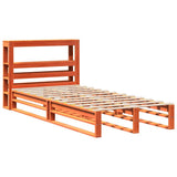 Bed Frame without Mattress Wax Brown 75x190 cm Small Single Solid Wood Pine 3306512