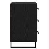 Bedside Cabinet Black Oak 40 x 40 x 66 cm Engineered Wood 882145