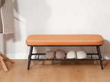 Leather Shoe Storage Bench 50607798