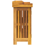 Garden Cabinet Natural 78 x 36.5 x 78cm Solid Acacia Wood 42001364