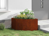 Corner Planter Rusty 60 x 60 x 50 cm Weathering steel 883667