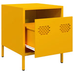 ZNTS Bedside Cabinets 2 pcs Mustard Yellow 35x39x43.5 cm Steel 851251