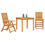 Garden Dining Set Folding 3 pcs Brown Solid Acacia Wood 3375630