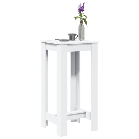 ZNTS Bar Table White 51x50x103.5 cm Engineered Wood 854400