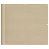Balcony Screen Beige 90x1000 cm 100% Polyester Oxford 4000181