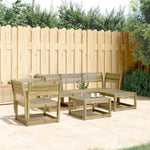 ZNTS 5 Piece Garden Lounge Set Impregnated Wood Pine 3216919