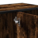 Bathroom Sink Cabinet Smoked Oak 80x33x60 cm Engineered Wood 849291
