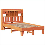 Bed Frame without Mattress Wax Brown 135x190 cm Solid Wood Pine 3308860