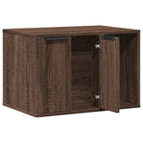 Cat Litter Box Enclosure Brown Oak 60x40x40 cm Engineered Wood 857730
