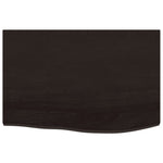Basin Shelf Wall Mounted Steel and Solid Wood Oak 3302581